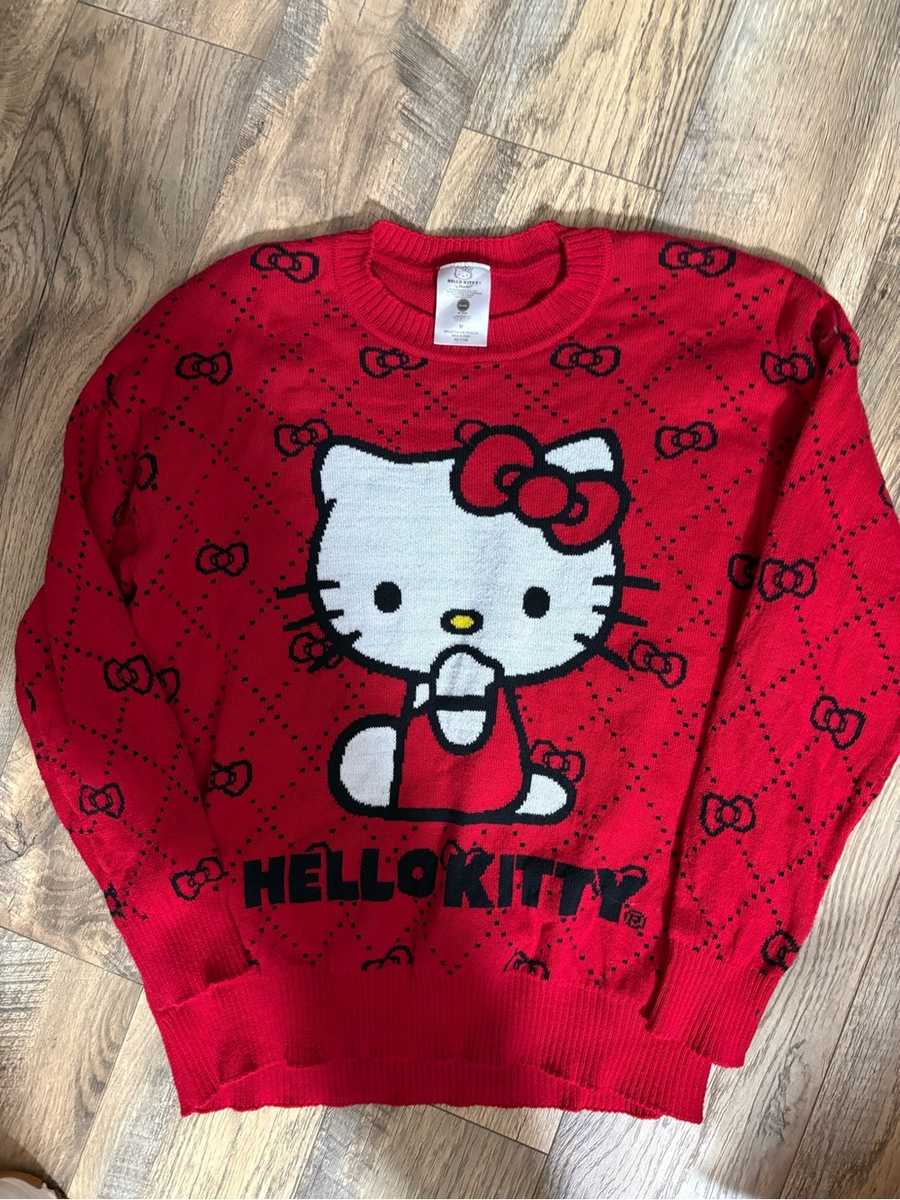 Hello Kitty Red Knit Pullover Sweater